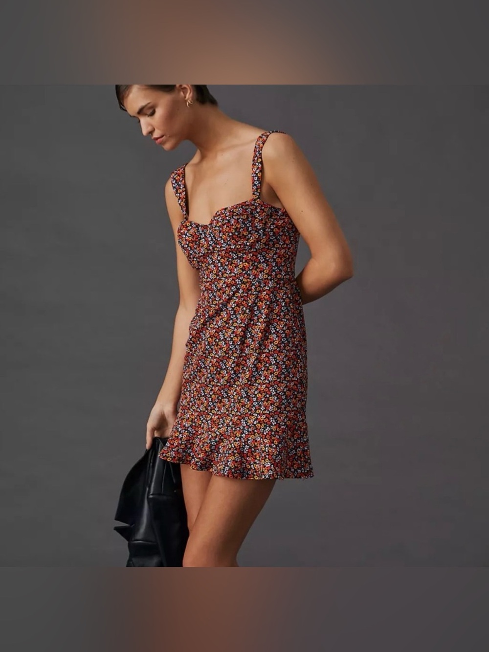 ANTHROPOLOGIE Hutch Dress Ditsy Floral Corset
Mini Dress Sweetheart NWOT sizeM
